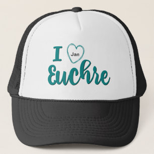 I Love Euchre Personalized Design Trucker Pet