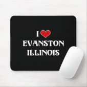 I Love Evanston, Illinois Muismat (Met muis)