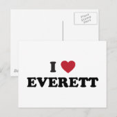 I Love Everett Washington Briefkaart (Voorkant / Achterkant)