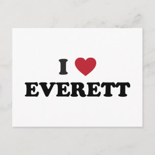 I Love Everett Washington Briefkaart