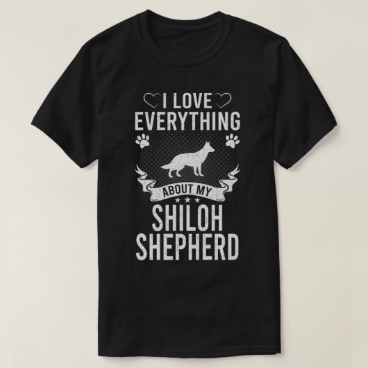 I Love Everything About My Shiloh Shepherd Dog Lov T-shirt (Design voorkant)