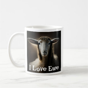 I Love Ewe   Grappige woordspeling Koffiemok