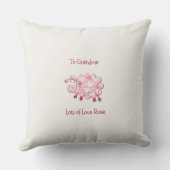 I Love Ewe Pink Cushion  Kussen (Achterkant)