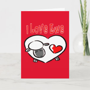 I Love Ewe Romantic Quotes Kaart