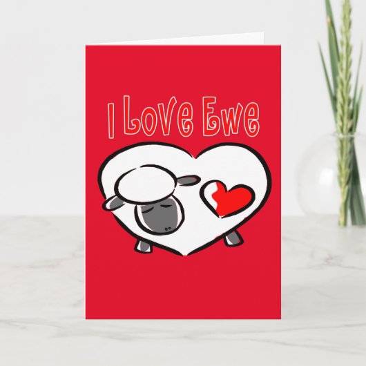 I Love Ewe Romantic Quottes Kaart (Voorkant)