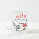 I Love Ewe Romantic Quottes Matglas Koffiemok (Links)