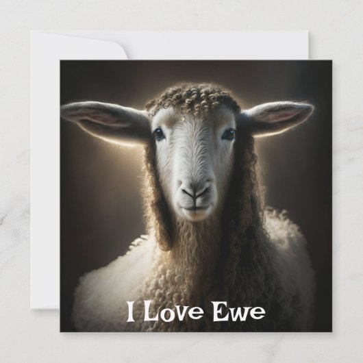 I Love Ewe | Schattige woordgrap (Voorkant)