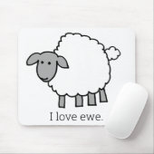 I Love Ewe Sheep Muismat (Met muis)