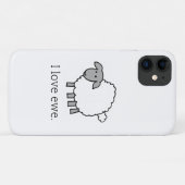 I Love Ewe Sheep Phone Case (Achterkant (horizontaal))