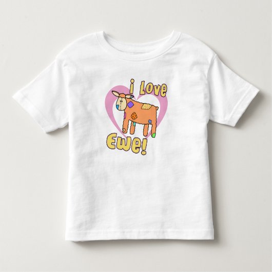 I Love Ewe TeeShirt Kinder Shirts (Voorkant)