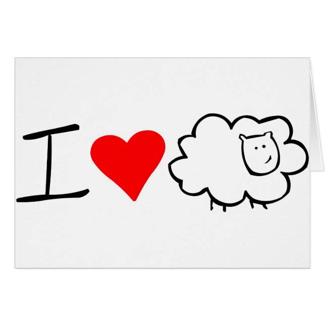 I Love Ewe (you) Card (Voorkant Horizontaal)