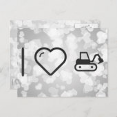 I Love Excavators Briefkaart (Voorkant / Achterkant)