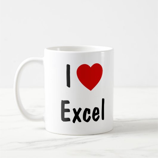 I Love Excel Koffiemok (Links)