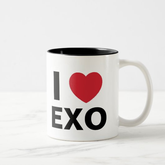 I Love Exo Cup Tweekleurige Koffiemok (Rechts)