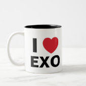 I Love Exo Cup Tweekleurige Koffiemok (Links)