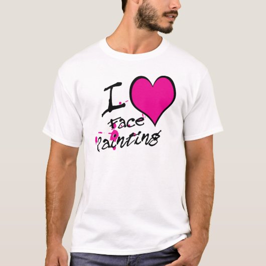 I Love Face Painting T-shirt (Voorkant)