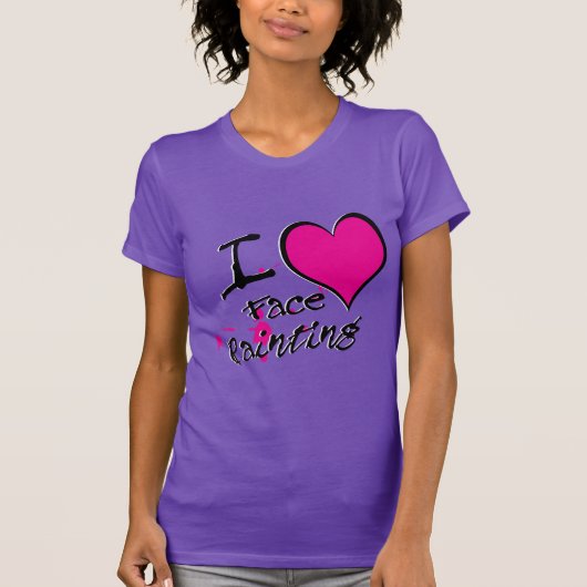 I Love Face Painting T-shirt (Voorkant)