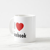 I Love Facebook Koffiemok (Voorkant links)