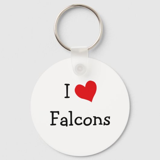 I Love Falcons Sleutelhanger (Voorkant)