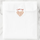 I Love Fall. Heart W Leaves Ronde Sticker (Tas)