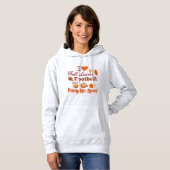 I Love Fall Leaves Football and Pumpkin Spice Hoodie (Voorkant volledig)