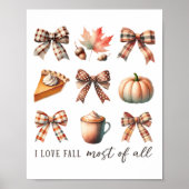 I Love Fall Most Of All Fall Season Thanksgiving  Poster (Voorkant)