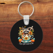 I Love Fall Most Of All Raccoon Autumn Gift  Sleutelhanger (Voorkant)