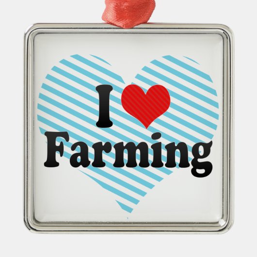 I Love Farming Metalen Ornament (Voorkant)