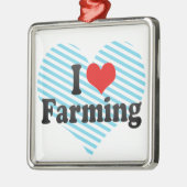 I Love Farming Metalen Ornament (Links)
