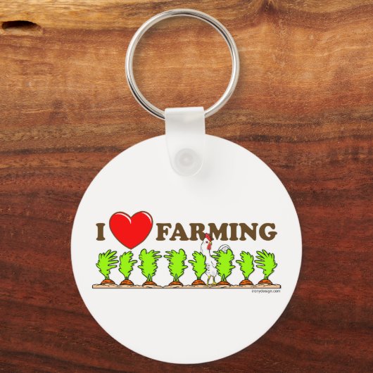 I Love Farming Sleutelhanger (Achterkant)
