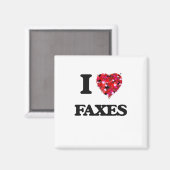 I Love Faxes Magneet (Voorkant / Achterkant)