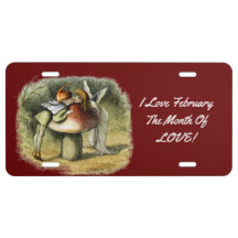 I Love February License Bord