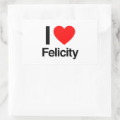 i love felicity rechthoekige sticker (Tas)