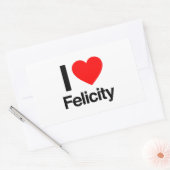 i love felicity rechthoekige sticker (Envelop)