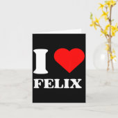 I Love Felix I Heart Felix Name Y2k Valentines Day Kaart (Gele Bloem)