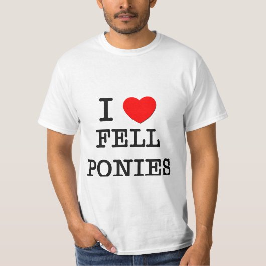 I Love Fell Ponies (Horses) T-shirt (Voorkant)