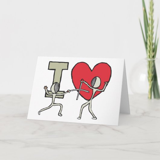 I Love Fencing Bedankkaart (Voorkant)