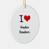 I Love Fender Benders Keramisch Ornament (Rechts)
