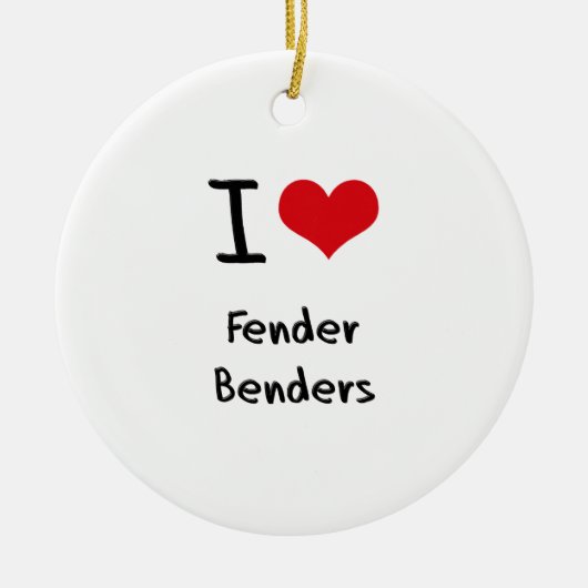 I Love Fender Benders Keramisch Ornament (Voorkant)
