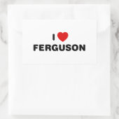 I Love Ferguson Missouri Rechthoekige Sticker (Tas)