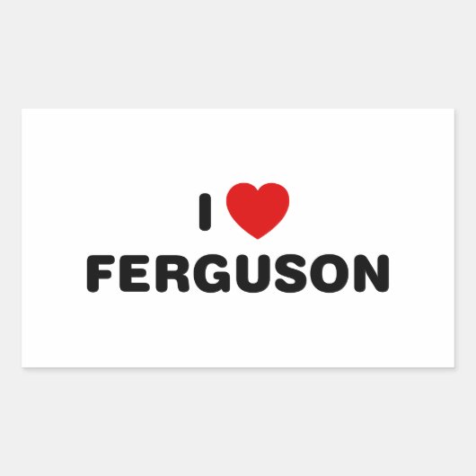I Love Ferguson Missouri Rechthoekige Sticker (Voorkant)
