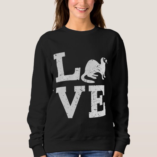 I Love Ferrets Trui (Voorkant)