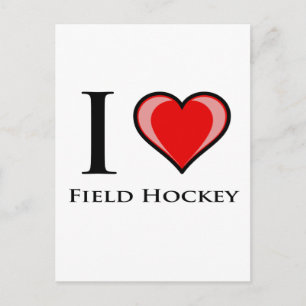 I Love Field Hockey Briefkaart