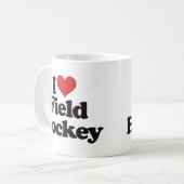 I Love Field Hockey Koffiemok (Voorkant links)