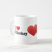 I Love Field Hockey Koffiemok (Voorkant links)