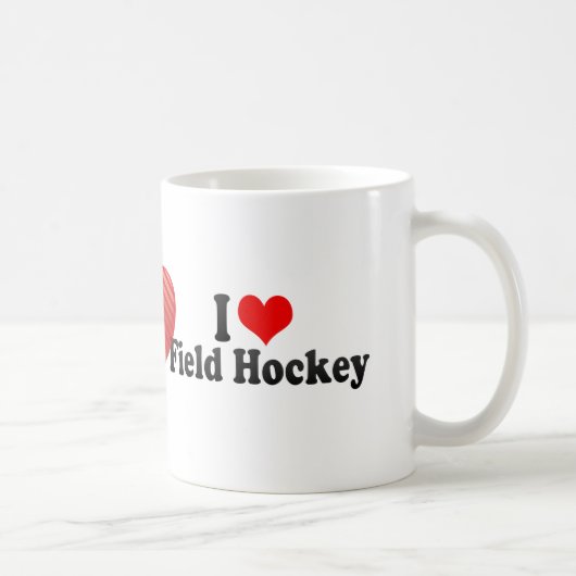 I Love Field Hockey Koffiemok (Rechts)