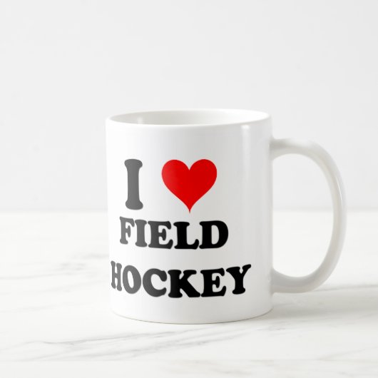 I Love Field Hockey Koffiemok (Rechts)