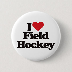 I Love Field Hockey Ronde Button 5,7 Cm