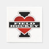 I Love Field Hockey Servetten (Voorkant)