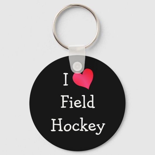 I Love Field Hockey Sleutelhanger (Voorkant)